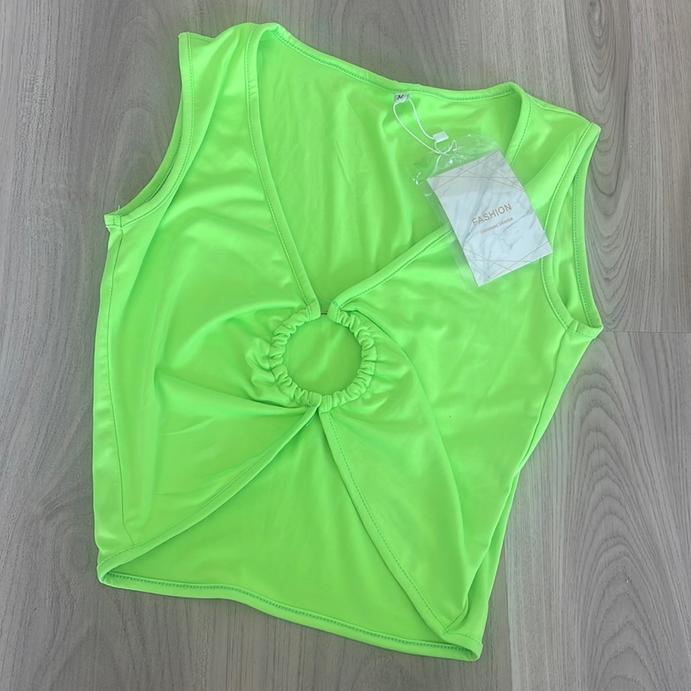 Lime green crop top